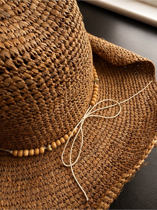 Hat Attack Tan Raffia Cowboy Hat